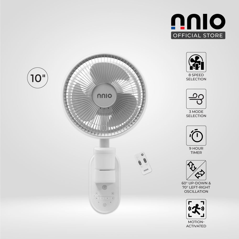 10" BLDC Wall Air Circulator with Remote (N1000DCWFR)