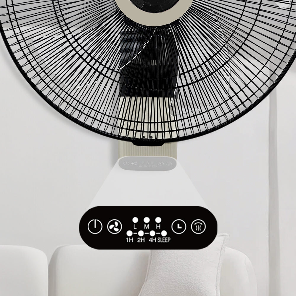 16 inch digital wall fan with easy to read display