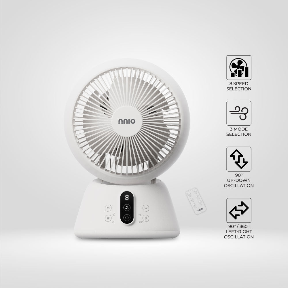 8" 360 High Velocity Air Circulator With Remote (N1800DCACR)