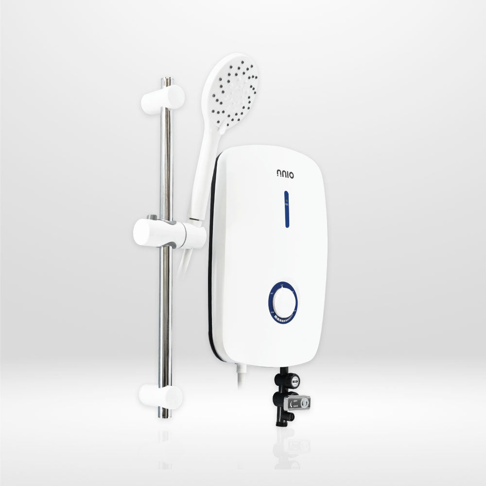 NNIO White Instant Shower Heater Side with 3 Way Massage Head