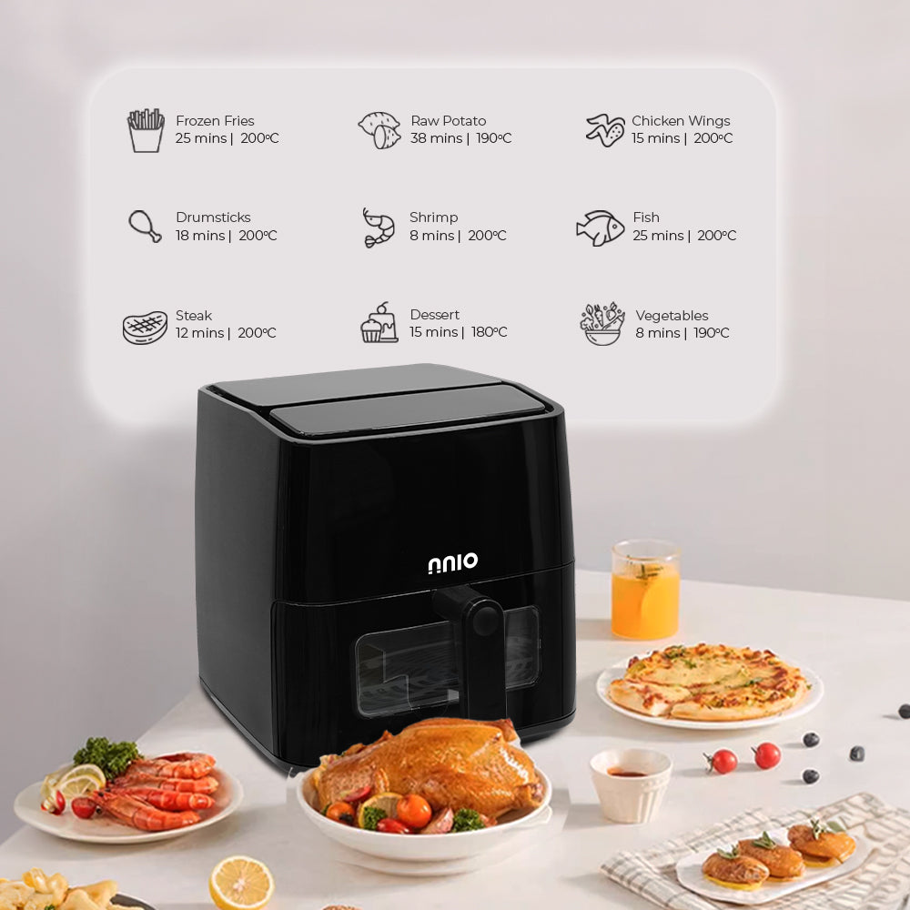 nnio air fryer with 9 preset menus